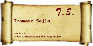 Thomasz Sejla névjegykártya